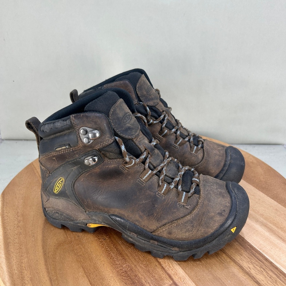 KEEN Targhee II Mid Waterproof Hiking Boots Womens 7 Brown Leather 1007954